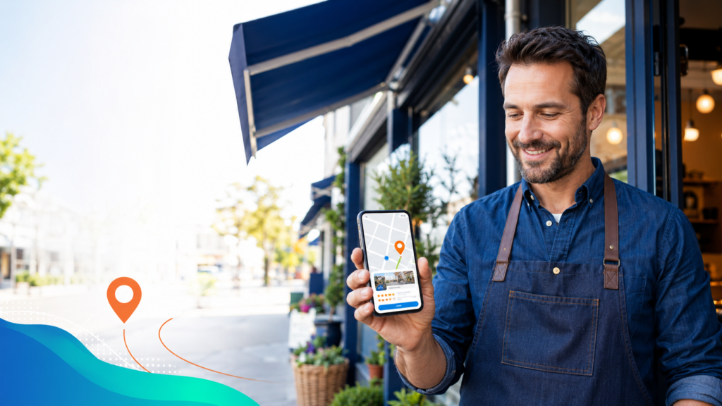 Small business owner learning how to improve local Google ranking without paid ads